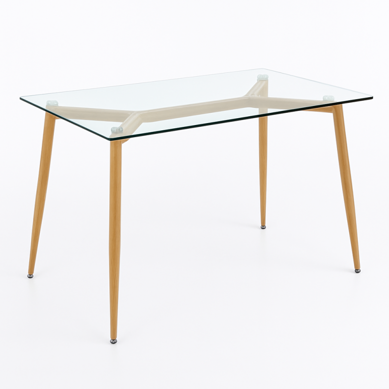 Mesa Eames Rectangular Vidrio Inicio