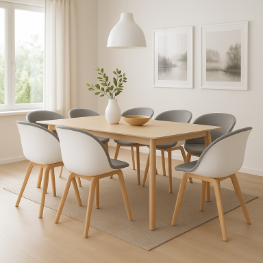 Pack 2 Sillas de Comedor Modelo Gaudí Gris Comedor y Estar