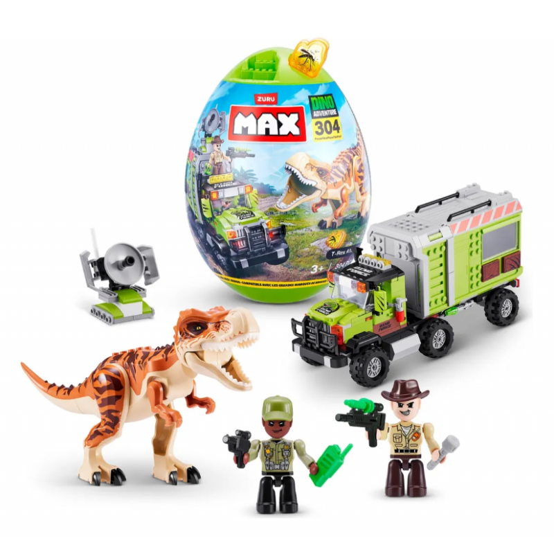 Set 310 Bloques Max Dino Escape En Huevo De Zuru Juguetes