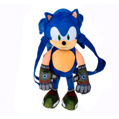 Mochila Peluche Sonic 30cm Juguetes