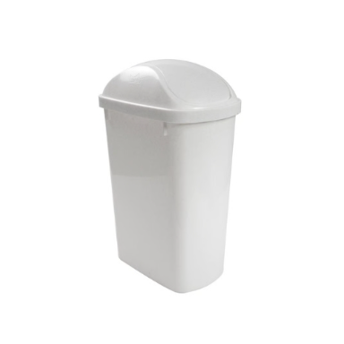 Pack 3 Basureros rectangular vaiven 12 litros N18 Reyplast Blanco Neon Inicio