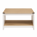 Mesa De Centro Bergen duo Blanca Roble Mesas de Centro