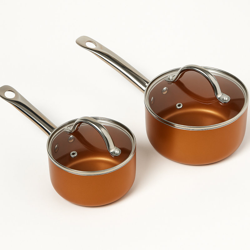Juego de 2 Cacerolas con tapa Zunmial Cocina