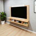 Panel TV 50" Home Nova Madera Clara Racks TV