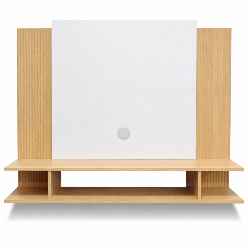 Panel TV 50" Home Nova Madera Clara Racks TV