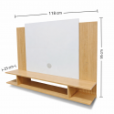 Panel TV 50" Home Nova Madera Clara Racks TV