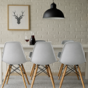 Sillas Eames DSW. Juego 4 Sillas Color Gris Sillas