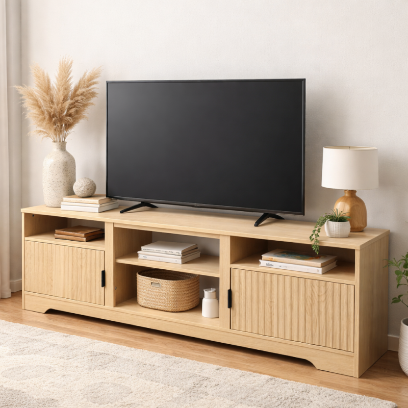 Rack de TV Harmony 60 Pulgadas Madera Clara Racks TV