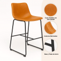 Taburete Phoenix Cuero PU Caramel Sillas Bar