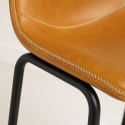 Taburete Phoenix Cuero PU Caramel Sillas Bar