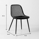 Pack de 4 Silla Europa Acolchada - Negra Sillas de Comedor