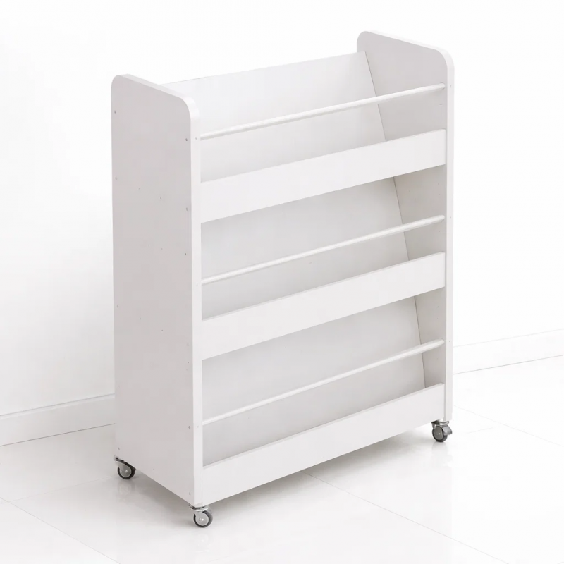 Estanteria con ruedas 3 niveles blanca Niños