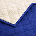 Quilt Velvet Termico Sherpa Azul 2Plazas Cubrecamas y Quilts