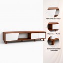 Rack de TV Ajustable nórdico color nogal Racks TV