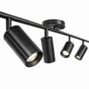 Barra sobrepuesta lineal 4 focos negra Iluminación