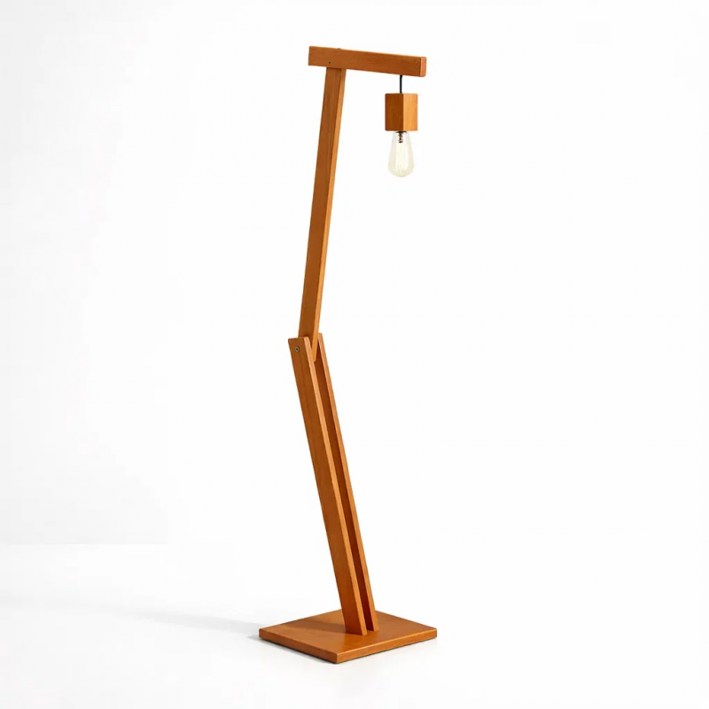 Lampara de Pie Madera Pelicano Iluminación
