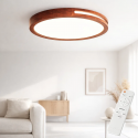 Lámpara led moderna con control redondo sobrepuesta 36+36w 400mm madera oscuro 3000k-4000k-6000k modelo urvi Iluminación