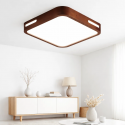 Lámpara led moderna cuadrado sobrepuesta 24+24w 300mm madera oscura 3000k-4000k-6000k modelo urvi konnergie Iluminación