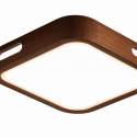 Lámpara led moderna cuadrado sobrepuesta 24+24w 300mm madera oscura 3000k-4000k-6000k modelo urvi konnergie Iluminación