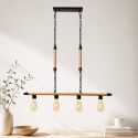 LAMPARA DE TECHO PORTA AMPOLLETA E27 X4 MODELO YUTE VASUMATI KONNERGIE Iluminación