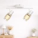 Apliqué blanco doble porta e14 led Konnergie Iluminación