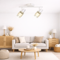 Apliqué blanco doble porta e14 led Konnergie Iluminación