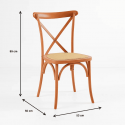 Silla Crossback Madera Rattan Natural Inicio
