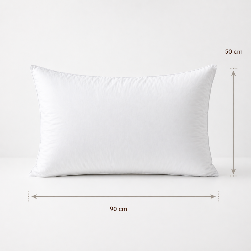 Pack 2 Almohadas Rellena de Pluma Pecho Biancobelo King 50x90 Inicio