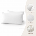 Pack 2 Almohadas Rellena de Pluma Pecho Biancobelo King 50x90 Inicio