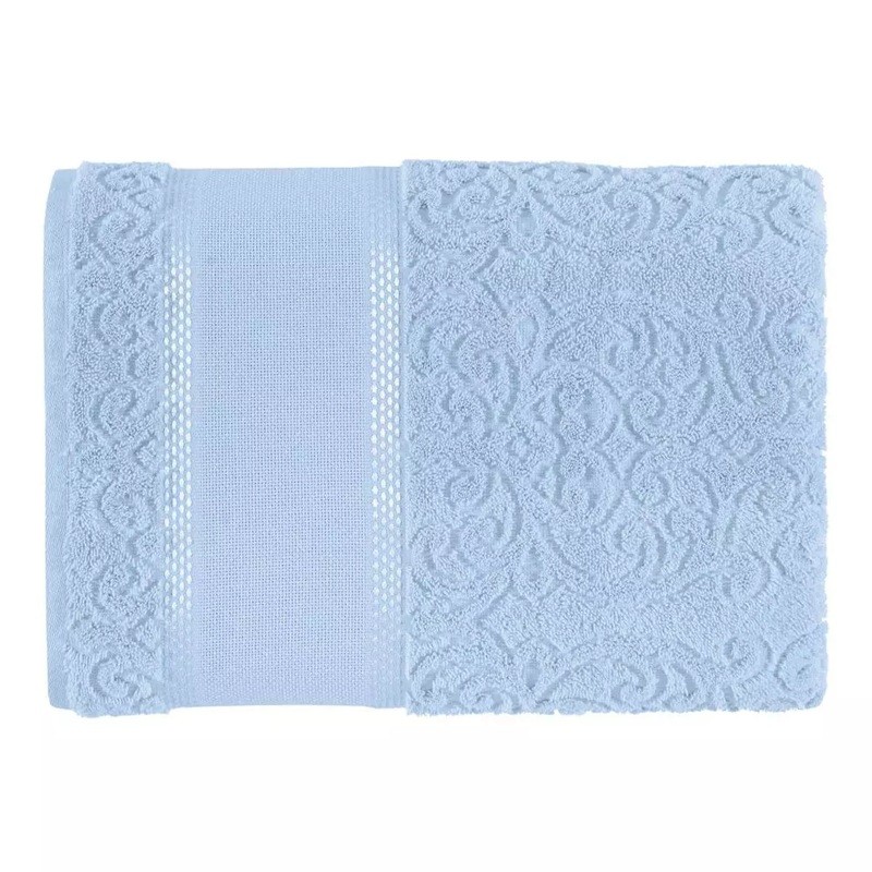 Toalla de Visita Karsten Melina II Celeste 33x50 cm Algodón Para Bordar Toallas