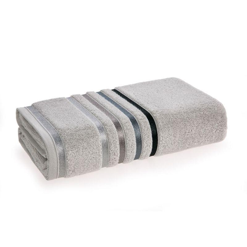 Toalla de Mano Karsten Lumina Gris Perla Gris 48x80 cm Algodón 500g Alta Absorción Toallas