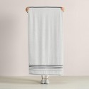Sábana de Baño Karsten Lumina Blanco Azul 86x150 cm Algodón 500g Alta Absorción Toallas