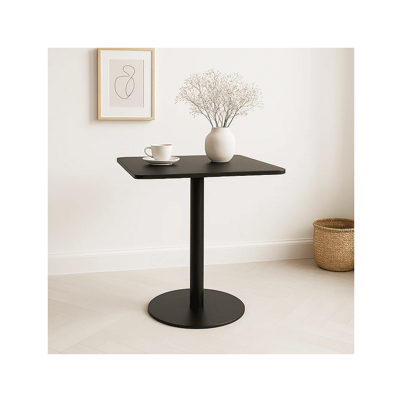 Mesa restaurant 70x70 Tubo Metal cubierta MDF Mesas de Comedor