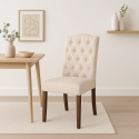 Silla de Comedor Acolchada Madera Elegance Sillas de Comedor