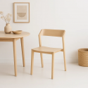 Silla de Comedor Madera Rover Viena Natural Sillas de Comedor