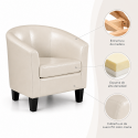 Sitial Poltrona Bilbao Crema Sofás