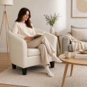 Sitial Poltrona Bilbao Crema Sofás