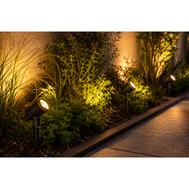 Foco Estaca 1W 3000K Konnergie Iluminación exterior