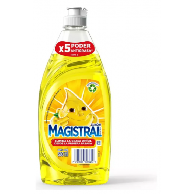 Magistral Lavalozas Ultra Limón 500 ml Aseo y Limpieza