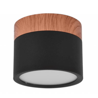 Panel decorativo sobrepuesto negro madera 6W 3000K Konnergie