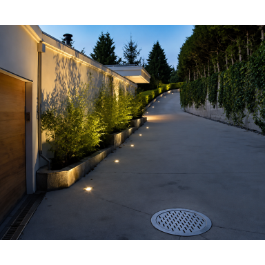 Foco de piso 1W 3000K IP67 Konnergie Iluminación exterior