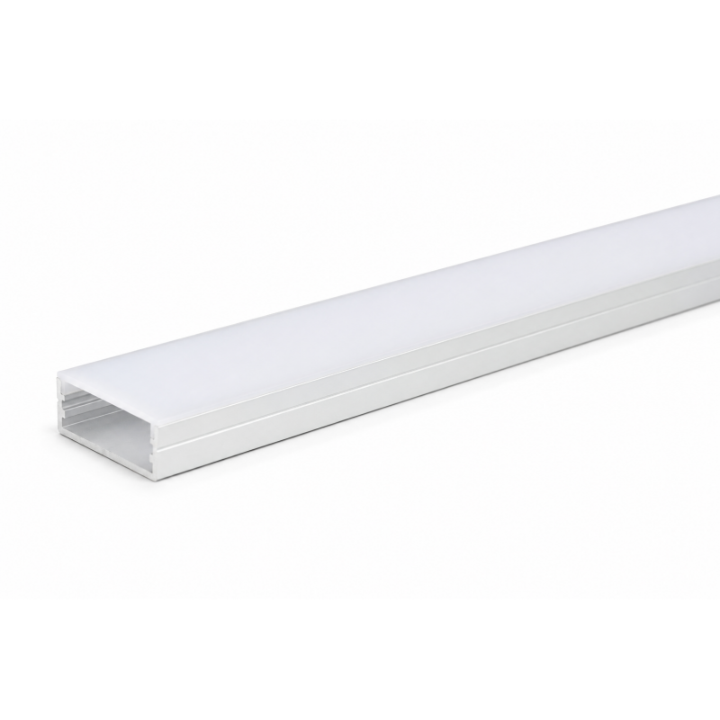 Perfil 2 metros 509 Sobrepuesto Color Blanco 0.5mm Konnergie Iluminación