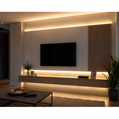 Perfil 2 metros 509 Sobrepuesto Color Blanco 0.5mm Konnergie Iluminación