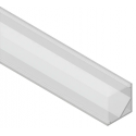 Perfil blanco 2M difusor de 0.3MM Modelo 1810 con tapas y hebillas Konnergie Iluminación