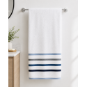 Toalla de Baño Karsten Lumina Blanco Azul 70x140 500gr Toallas