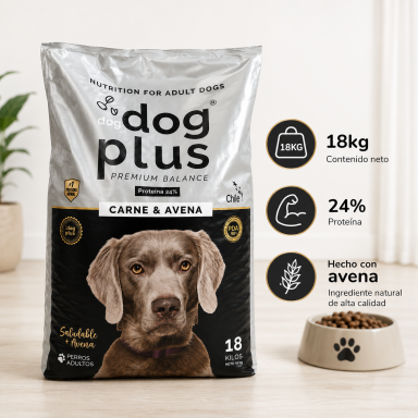 Alimento Dog Plus 18KG Raza Adulta Mascotas