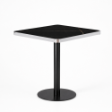 Mesa Parisina 70x70 Negra Ribete Plateado Inicio