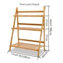 Pérgola Rack Para Terrazas de Bambu. Tres niveles. Inicio