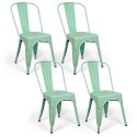 Sillas de Comedor Tolix. Pack 4 Unidades Menta Inicio